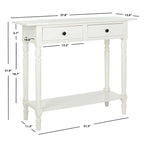 2-Drawer Console Table | Distressed & Vintage | 5 Colors | 38"W×13"D×32"H