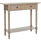 2-Drawer Console Table | Distressed & Vintage | 5 Colors | 38"W×13"D×32"H