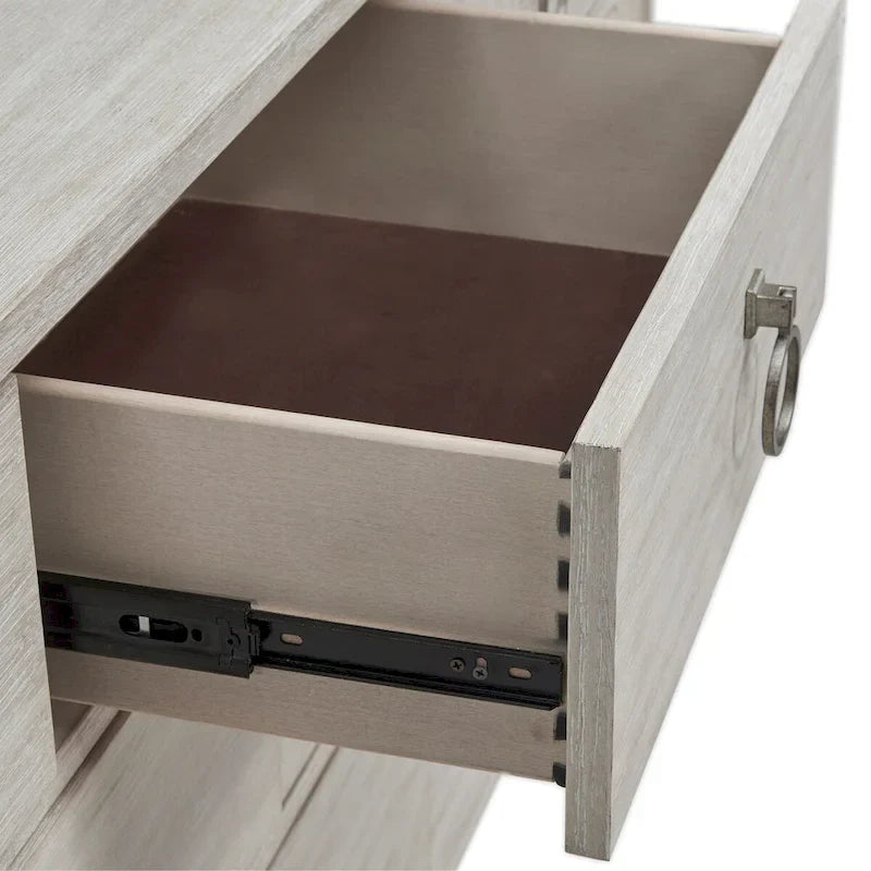 Juego de dormitorio de 3 piezas de madera maciza color champán con marco de metal, King/Queen, 2 mesitas de noche