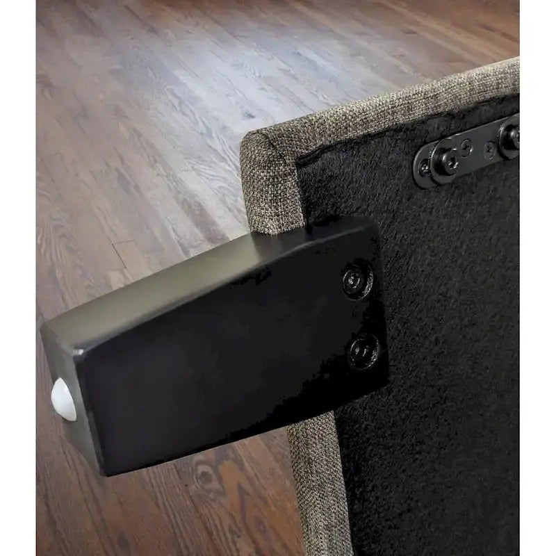 Estructura de cama tapizada con plataforma y 4 patas – Gris/Marfil/Piedra, Queen/King/Cal King, Para 2