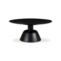 Black & Natural, Modern Round Pedestal Coffee Table