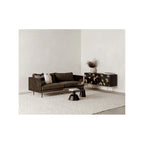 Black & Natural, Modern Round Pedestal Coffee Table