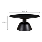 Black & Natural, Modern Round Pedestal Coffee Table
