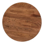 Black & Natural, Modern Round Pedestal Coffee Table