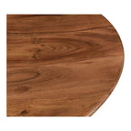 Black & Natural, Modern Round Pedestal Coffee Table